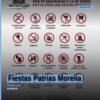 Fiestas Patrias Morelia: filtros de revisión en acceso peatonal al primer cuadro del Centro Histórico con personal de