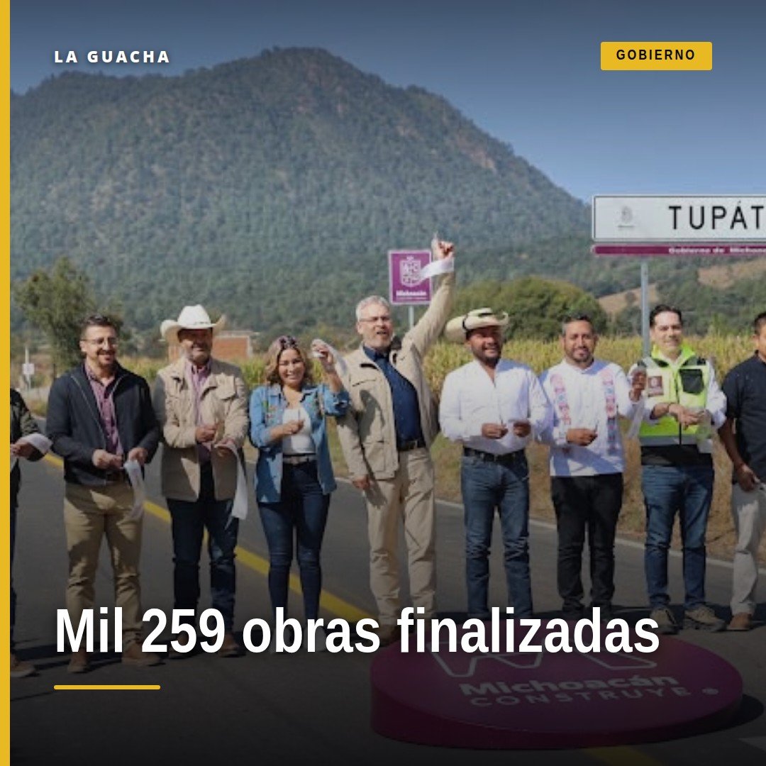 Fotografía representativa de una carretera recién rehabilitada en un municipio de Michoacán, con señalización y obra
