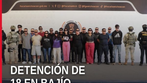 Imagen ilustrativa de operativo policial en Angamacutiro y Puruándiro tras fiscalía michoacán detención de 18 personas