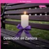Fiscalía Michoacán detención: ilustración simbólica de una balanza de justicia y el escudo de la FGE en Zamora, sin personas