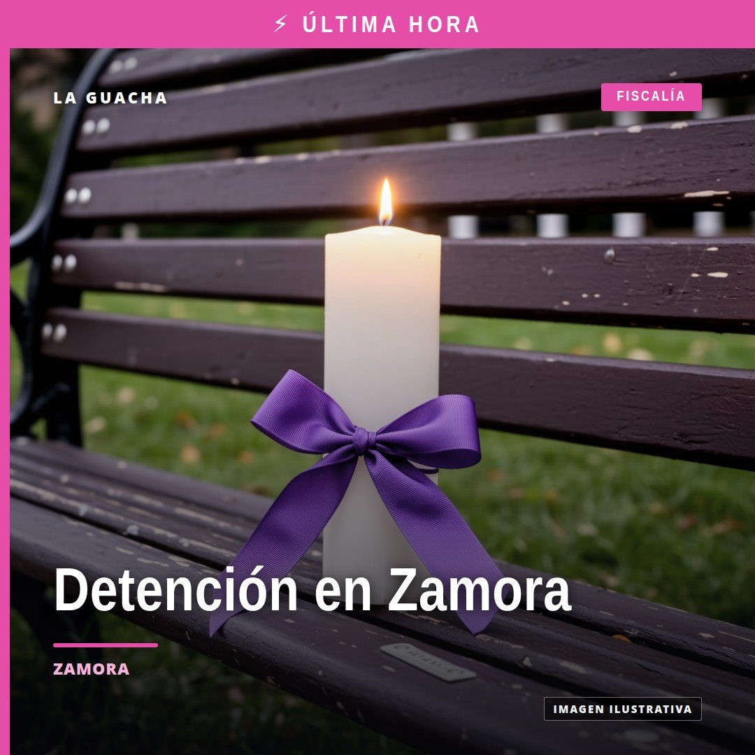 Fiscalía Michoacán detención: ilustración simbólica de una balanza de justicia y el escudo de la FGE en Zamora, sin personas