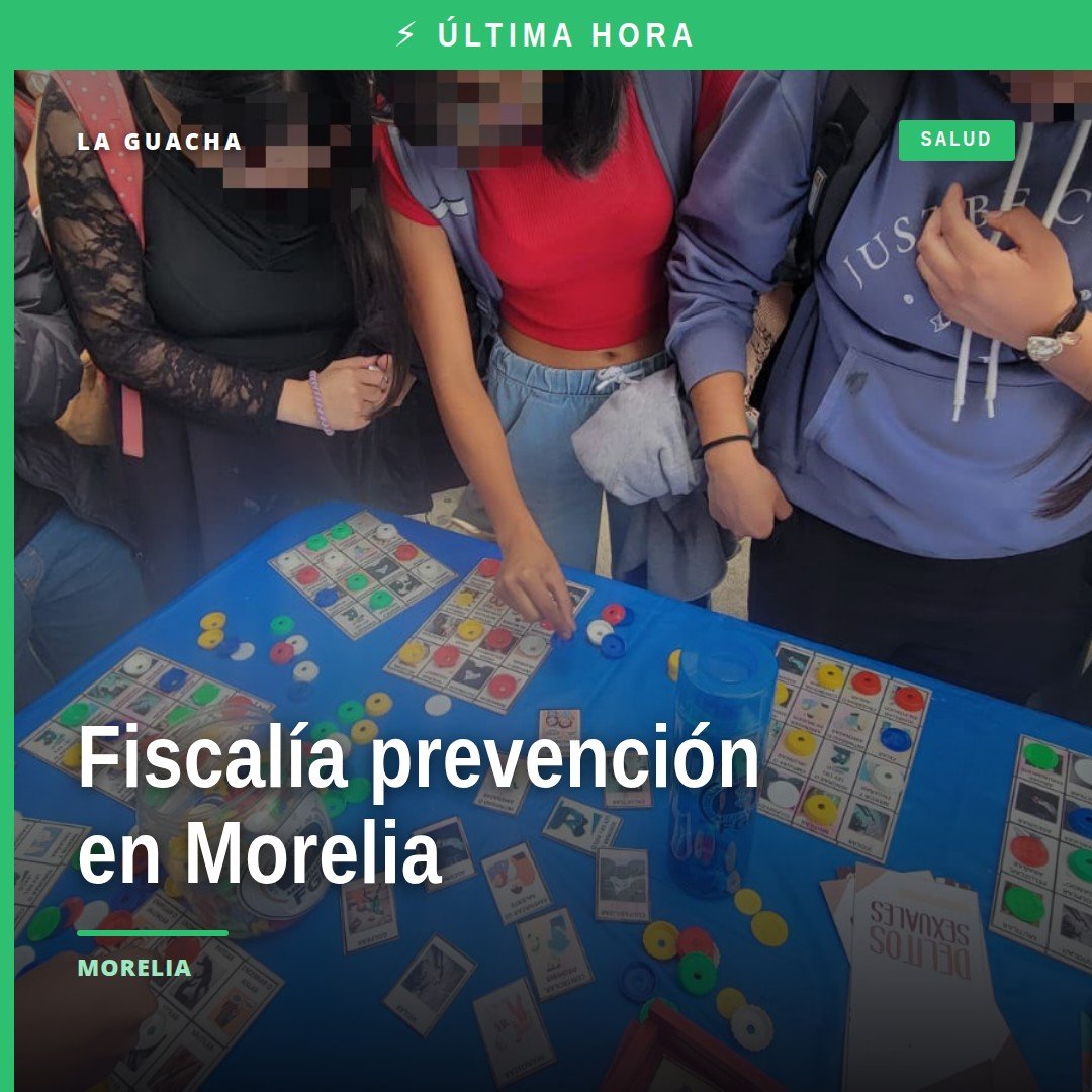 Fiscalía de michoacán prevención: personal de la FGE en módulo informativo y lúdico durante feria en Preparatoria José Ma.