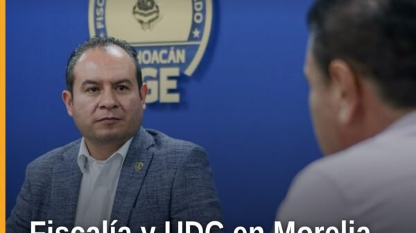 Fiscalía Michoacán regularización vehículos: Israel Vega Rodríguez y representantes de la UDC en reunión de trabajo en