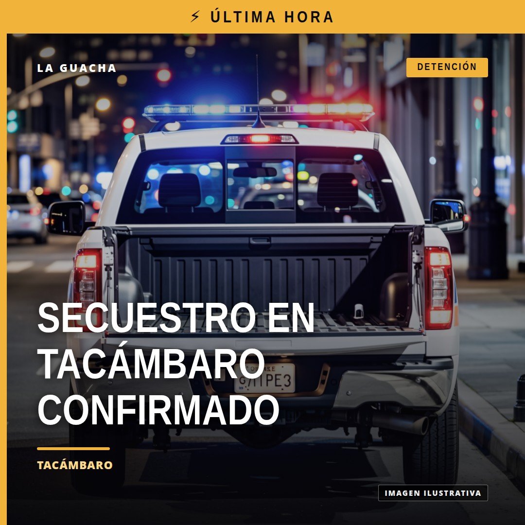Fiscalía Michoacán secuestro en Tacámbaro: representación simbólica de justicia con logo de la FGE y mapa de Michoacán