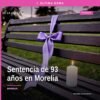 Fiscalía Michoacán sentencia: ilustración simbólica de balanza de justicia con bandera de Michoacán y fecha 17 de septiembre