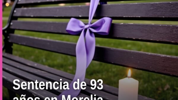 Fiscalía Michoacán sentencia: ilustración simbólica de balanza de justicia con bandera de Michoacán y fecha 17 de septiembre