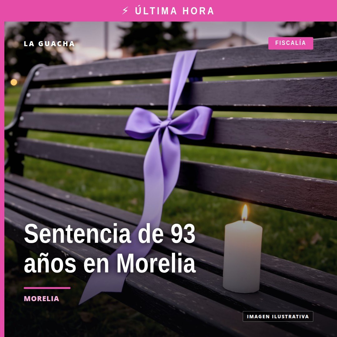 Fiscalía Michoacán sentencia: ilustración simbólica de balanza de justicia con bandera de Michoacán y fecha 17 de septiembre