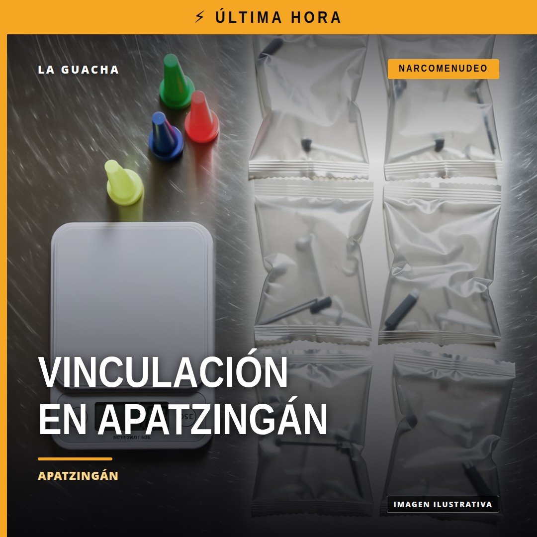 Fiscalía Michoacán vinculación: adolescente de 16 años detenido en Apatzingán con pistola y metanfetamina en colonia Las