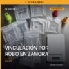 Fiscalía Michoacán vinculación: imagen simbólica de juez firmando resolución judicial en Zamora, con logo de la FGE y fondo