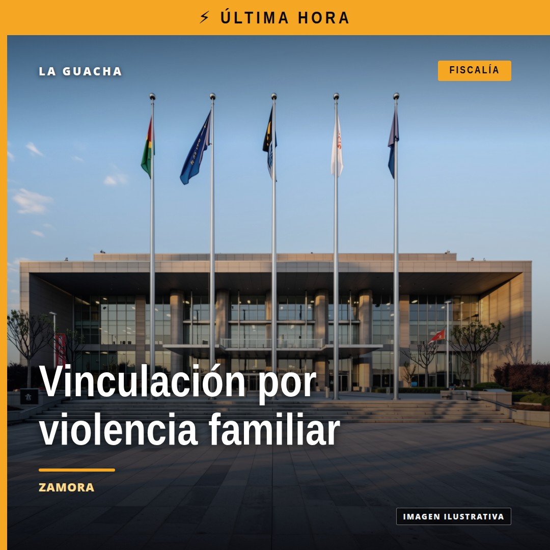 Ilustración simbólica de una balanza de justicia y un escudo con la leyenda 'Fiscalía Michoacán vinculación' sobre fondo