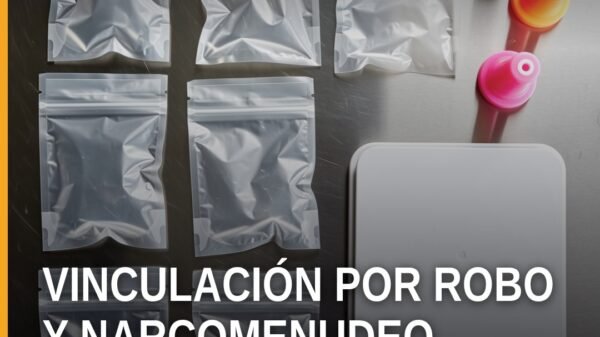 Fiscalía Michoacán vinculación: ilustración simbólica de balanza de justicia y camioneta Ford Ranger con fondo de Michoacán