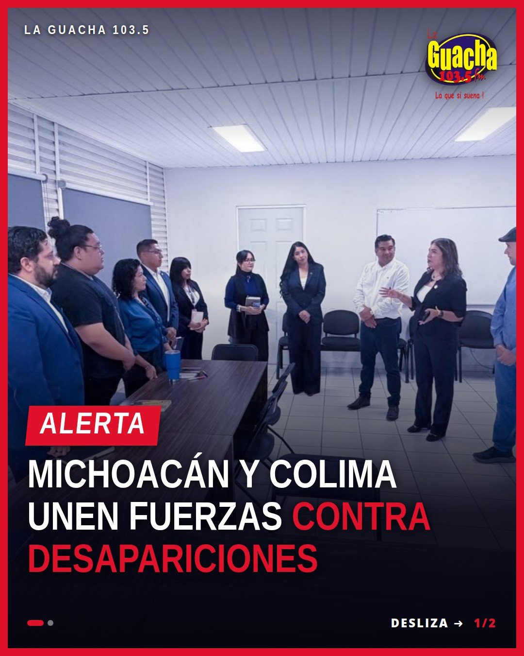 Fotografía de representantes de las fiscalías de Michoacán y Colima en reunión de trabajo sobre coordinación fiscalías