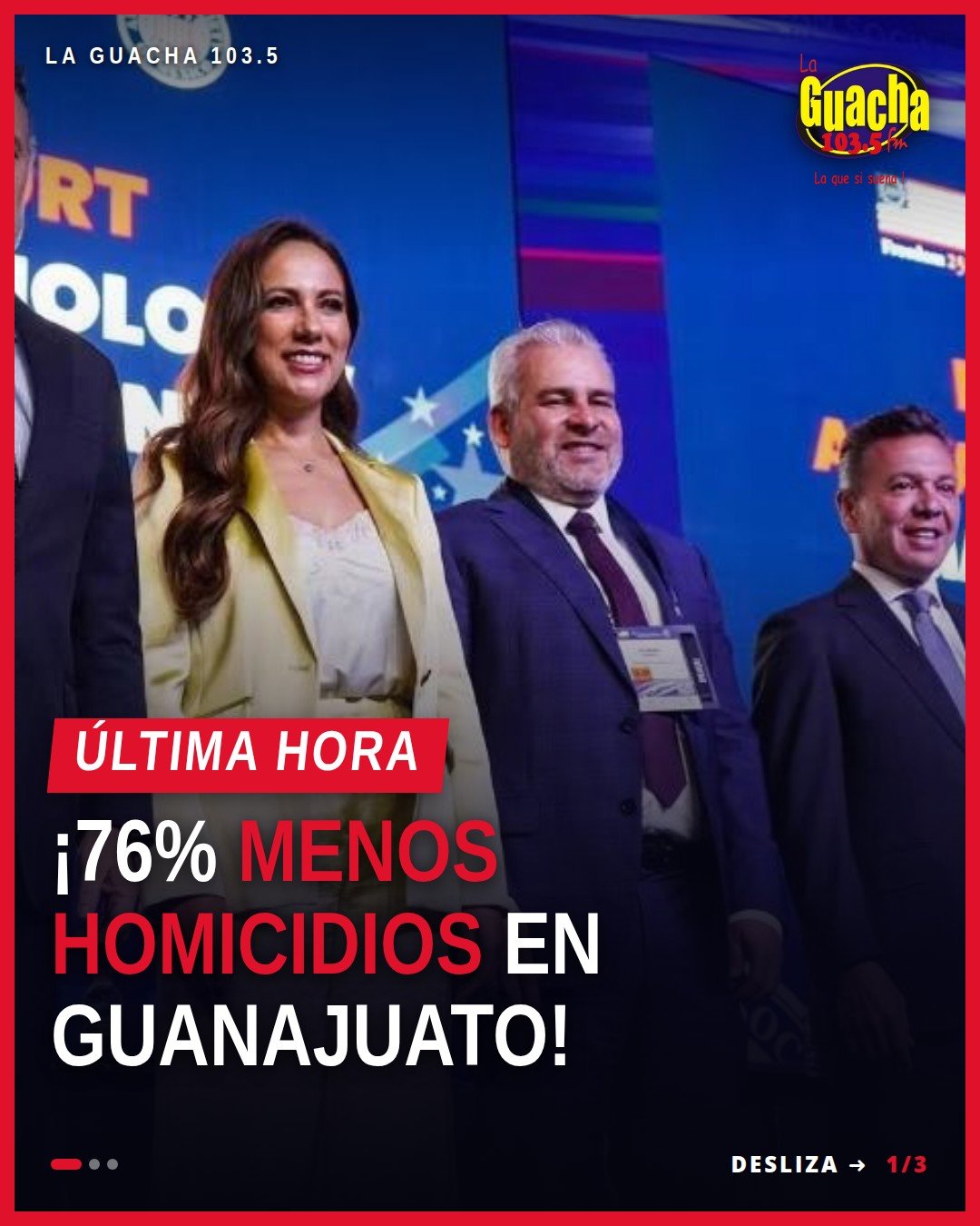 Tres gobernadores frente a un podio durante la Convención Binacional de la American Society of Mexico, rechazando la idea de