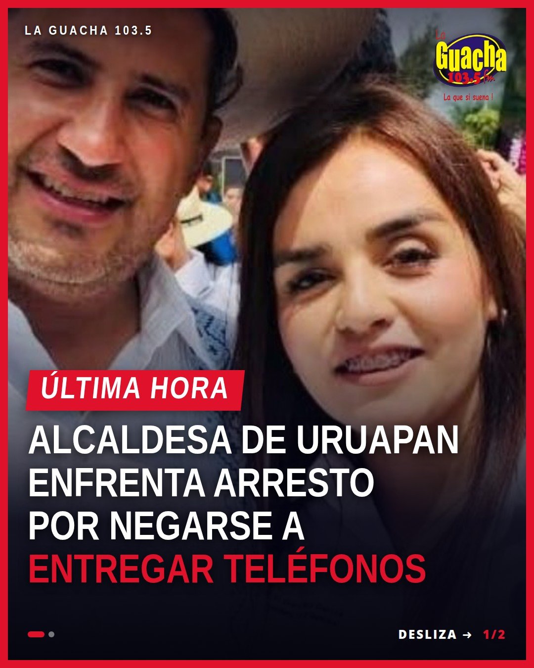 Foto institucional de Grecia Quiroz García, alcaldesa de Uruapan, relacionada con el caso de obstrucción de la justicia por