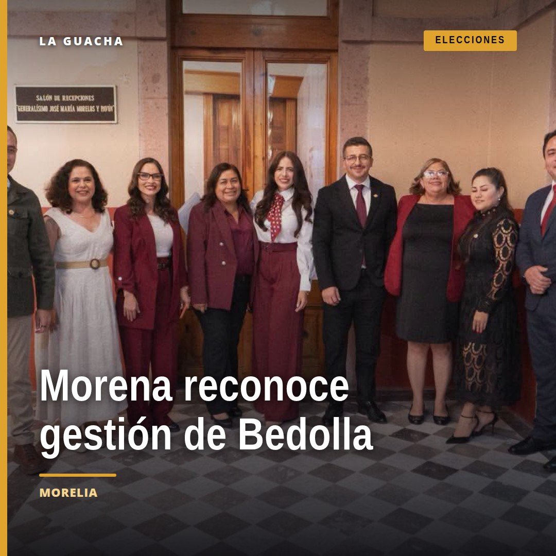 Grupo parlamentario Morena en el Congreso del Estado reconociendo la gestión de Alfredo Ramírez Bedolla durante el Quinto