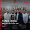 Hugo Rangel entrega su segundo informe ante el Congreso de Michoacán en Morelia, 22 de septiembre de 2026, rodeado de
