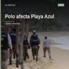 Imagen aérea de enramadas dañadas por el huracán Polo en Playa Azul, Lázaro Cárdenas, Michoacán
