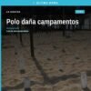 afectaciones por polo: vista aérea de playas michoacanas con estructuras dañadas de campamentos tortugueros