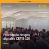 Especialistas de la Fiscalía General del Estado de Michoacán durante plática sobre prevención de riesgos digitales en CETIS