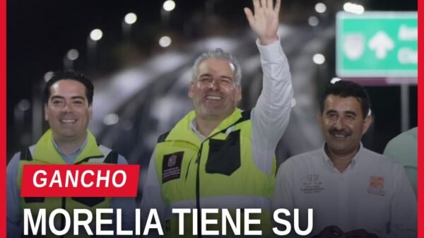 Vista aérea del primer tramo inaugurado del segundo periférico de Morelia, conectando Mil Cumbres con La Goleta en Charo
