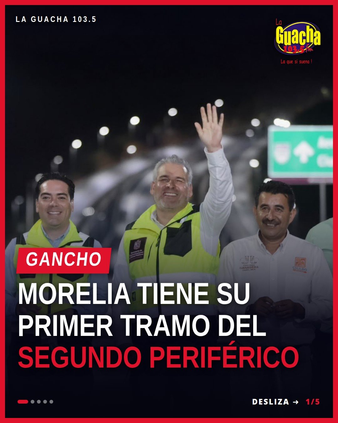 Vista aérea del primer tramo inaugurado del segundo periférico de Morelia, conectando Mil Cumbres con La Goleta en Charo