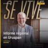Informe regional uruapan: el gobernador Alfredo Ramírez Bedolla hablando ante público en el Salón Presidente de Uruapan
