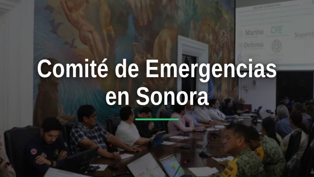 Funcionarios estatales y federales reunidos en Palacio de Gobierno de Sonora durante la instalación del comité de