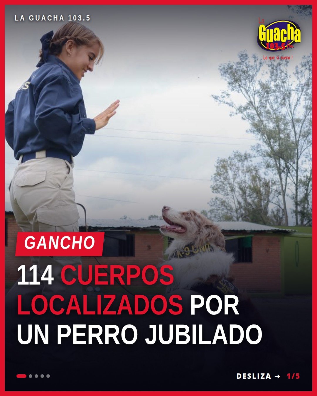 Ceremonia de jubilación agentes caninos con perros y manejadores en Morelia, Michoacán, el 29 de septiembre de 2026