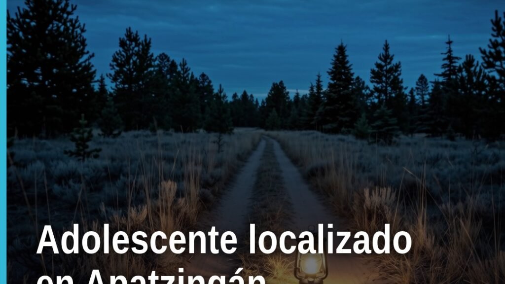 Imagen representativa de una calle tranquila en Apatzingán con señalética urbana, relacionada con adolescente localizado