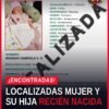 Imagen simbólica de una madre abrazando a su recién nacido, con fondo sutil de los escudos de la FGE y Michoacán: localizan