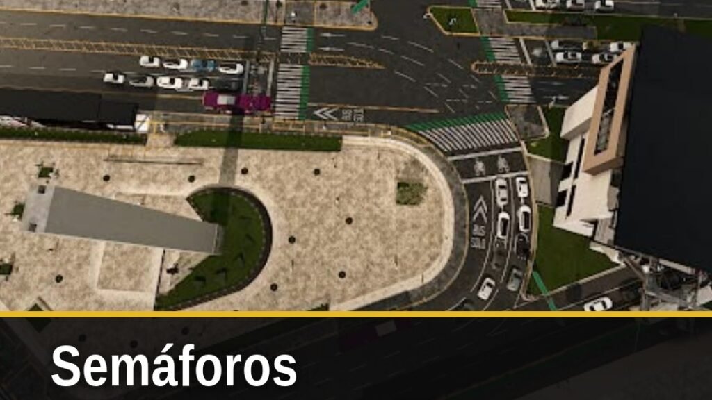 Infraestructura vial moderna en Morelia con semáforos inteligentes, cruces seguros y estaciones accesibles para peatones y