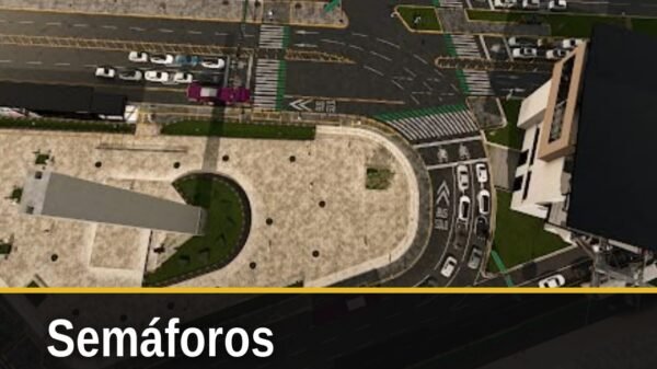 Infraestructura vial moderna en Morelia con semáforos inteligentes, cruces seguros y estaciones accesibles para peatones y