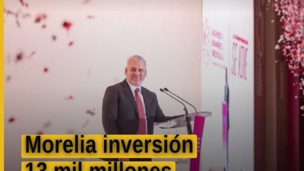Morelia inversión 13 mil millones: el gobernador Alfredo Ramírez Bedolla hablando en el Quinto Informe de Gobierno ante