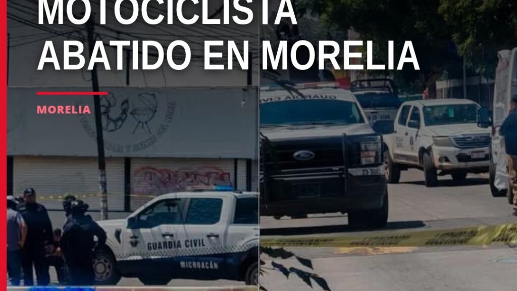 motociclista armado abatido tras balacera en avenida Periodismo de Morelia, frente al periódico La Voz de Michoacán