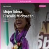 Diputada Fabiola Alanís hablando frente al Congreso del Estado en Morelia, Michoacán, sobre la designación de una mujer para