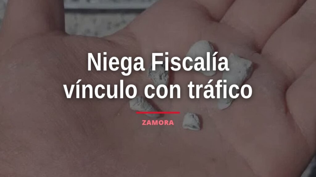Ilustración simbólica de dientes de leche junto al escudo de la Fiscalía de Michoacán y un mapa de Zamora y Zacapu