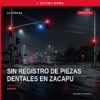 Logotipo de la Fiscalía General del Estado de Michoacán junto a un mapa de Zacapu, con texto que indica 'No hay registro de