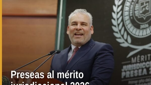 Nuevo poder judicial: autoridades estatales y judiciales en ceremonia de entrega de preseas al Mérito Jurisdiccional 2026 en