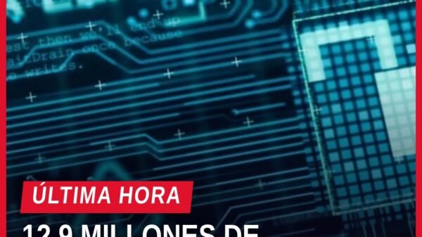 Ilustración digital de un teléfono móvil mostrando una conversación de Telegram con advertencia de 'datos personales a la