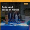 Personal de la Fiscalía Michoacán atiende a jóvenes en un módulo informativo sobre prevención violencia noviazgo durante