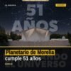 Vista exterior del Planetario de Morelia «Lic. Felipe Rivera» en Morelia, Michoacán, con su fachada emblemática y señalética
