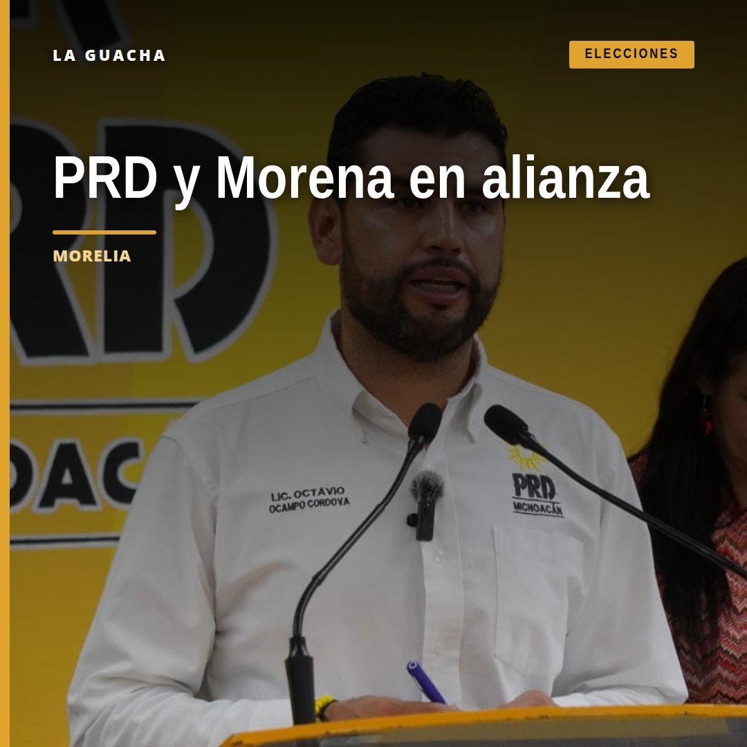 Fotografía simbólica de manos unidas con banderas del PRD y Morena, representando la alianza prd morena en contexto político