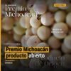 Premio Michoacán producto: preseas de oro, plata y cobre junto a una faja textil de telar de cintura sobre fondo con