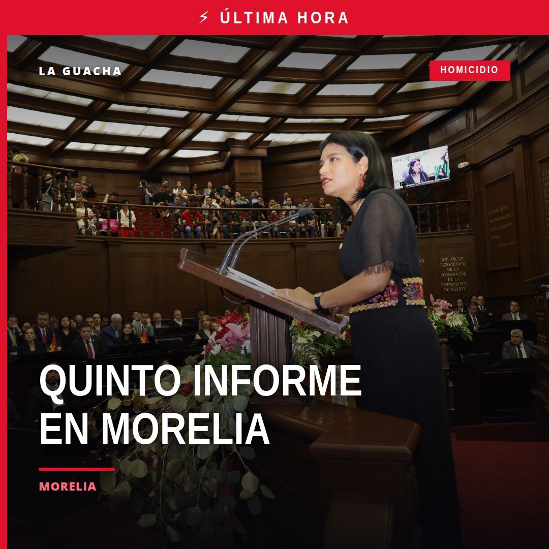 Diputada Erendira Isauro Hernández hablando desde la tribuna del Congreso de Michoacán durante el quinto informe de gobierno