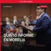 Sala del Congreso del Estado de Michoacán en Morelia durante la Sesión Solemne de recepción del quinto informe de gobierno