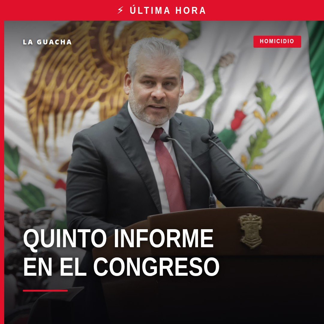 Quinto informe de gobierno: el gobernador Alfredo Ramírez Bedolla hablando ante el pleno del Congreso del Estado de