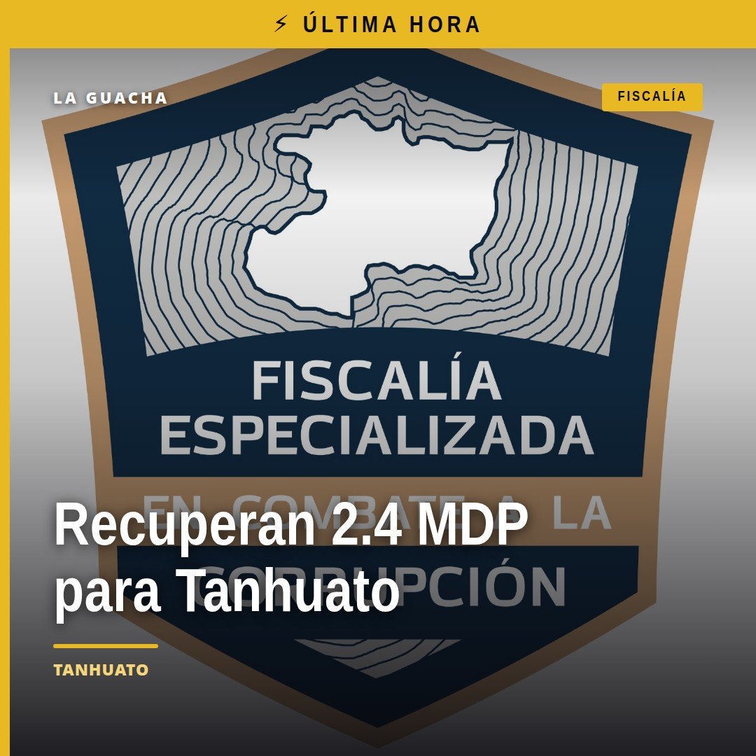 Imagen simbólica de monedas y escudo municipal de Tanhuato, representando la recuperación recursos tanhuato