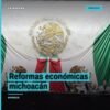 Fachada del Congreso del Estado de Michoacán en Morelia, con bandera estatal y letrero 'Reformas económicas michoacán 2026'