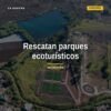Parques ecoturísticos michoacán: vista aérea de Laguna de Chandio con áreas recreativas y naturaleza