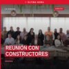 El gobernador Alfredo Ramírez Bedolla en una reunión con constructores en Uruapan, reconociendo avances en infraestructura.